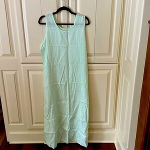 Mint Green FLAX linen maxi dress size large. NEVER WORN!